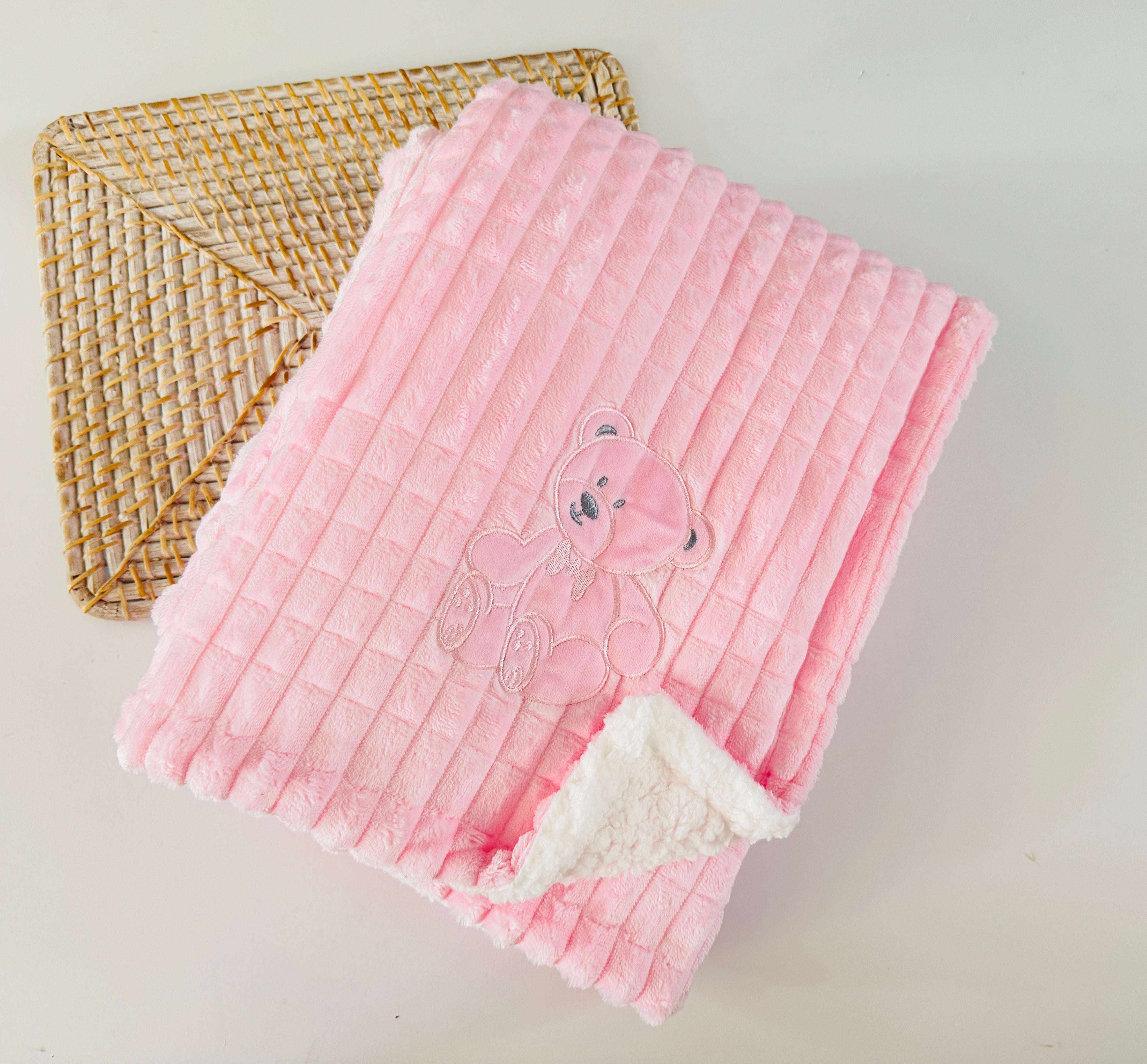 Maxi Mantita Osito Rosa Extra Suave