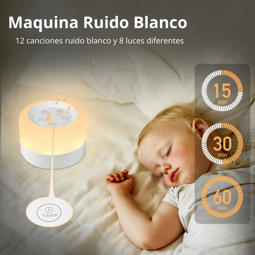 GENERICO Máquina Ruido Blanco Con Luz De Noche Mejora Sueño Del Bebe